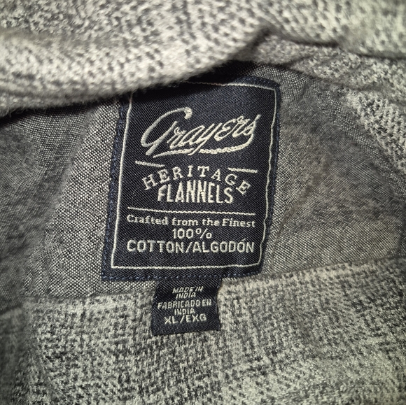 Grayers heritage flannel button up. Men's size XL - Picture 3 of 3